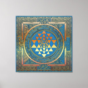 Canvas SriYantra Yoga Meditation India Symbol holy