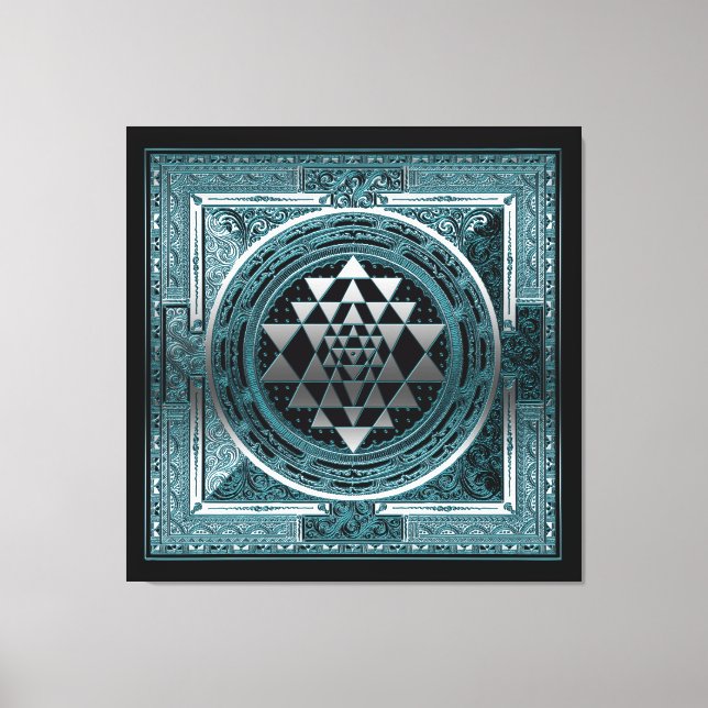 Canvas SriYantra Yoga Meditation India Symbol holy (Front)