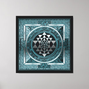 Canvas SriYantra Yoga Meditation India Symbol holy