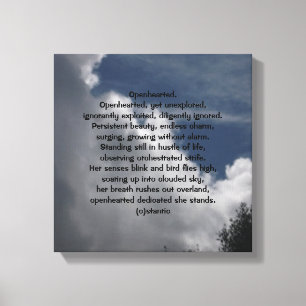 CANVAS THE HEART POEM  PRINT