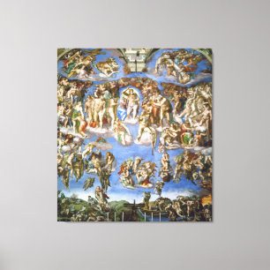 Canvas The Last Judgment Fresco by Michelangelo Print