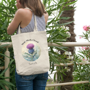Canvas Thistle Tote Bags, Scotland Tote Bag