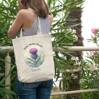 Canvas Thistle Tote Bags, Scotland Tote Bag