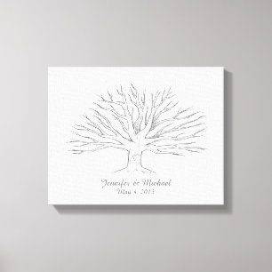 Canvas Thumbprint Tree Guestbook
