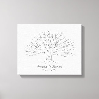 Canvas Thumbprint Tree Guestbook
