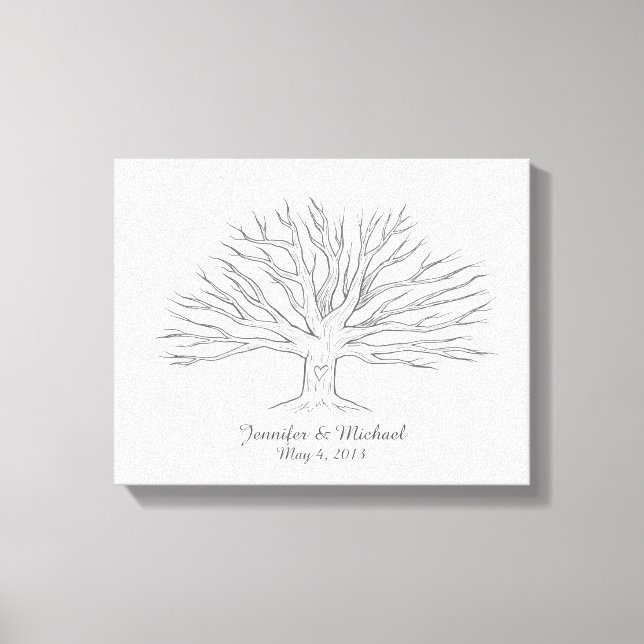 Canvas Thumbprint Tree Guestbook (Front)