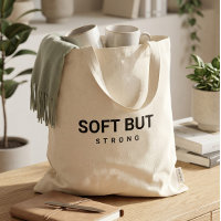 Canvas Tote Bag | Aesthetic Black Typography