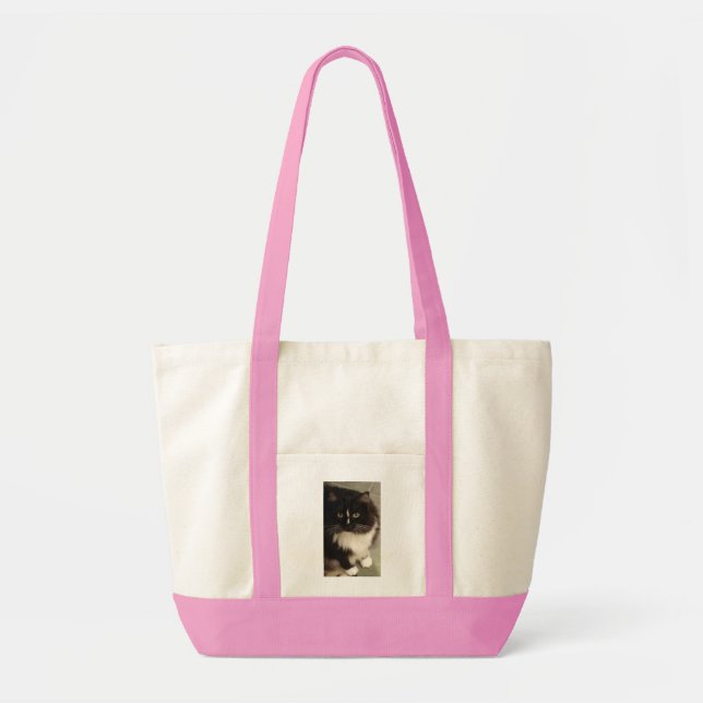 Canvas tote bag, pink grocery bag (Front)