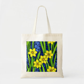 Canvas Tote with Daffodil Flowers