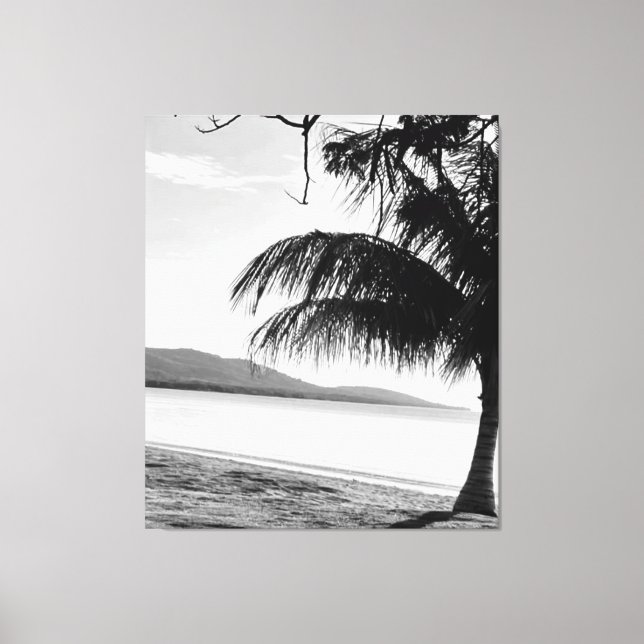 Canvas Tropical Beach Print (Front)