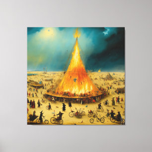 Canvas Visionary Storm at Burning Man Print