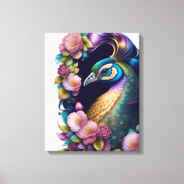 Canvas Wall Art-Peacock Print (Front)