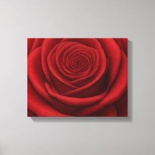Canvas Wall Art - Red Rose Flower