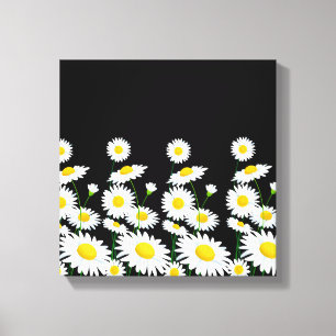 Canvas Wall Art-White Daisies Print