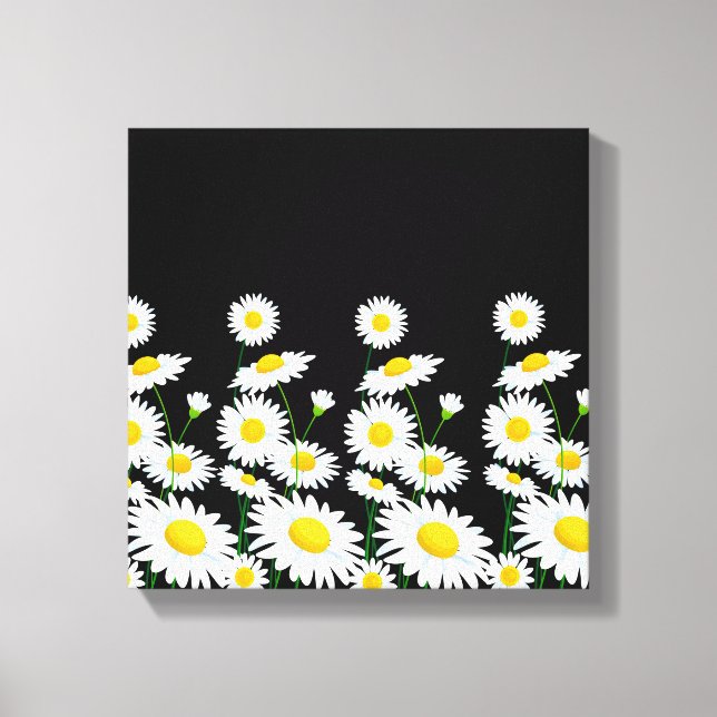 Canvas Wall Art-White Daisies Print (Front)