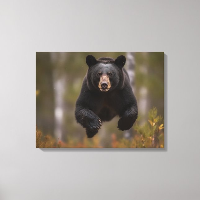 Canvas Wall Art-Yellowstone Black Bear Print (Front)
