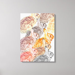 Canvas: Wild about Rabbits  Canvas Print