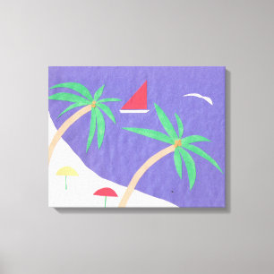 Canvas with Beach Scene Print