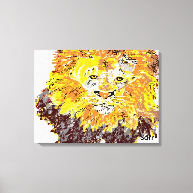 Canvas Wrap 24" x 18", 1.5", Single Lion Print (Front)