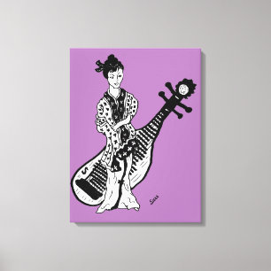 Canvas wrap Geisha Girl Print
