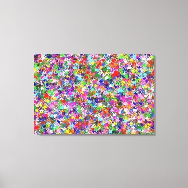 Canvas - Wrapped - Paint Splatters One Print (Front)