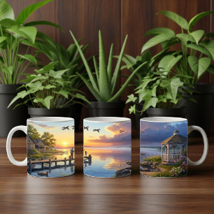 Canvasback Ducks Coffee Mug Wrap Design 