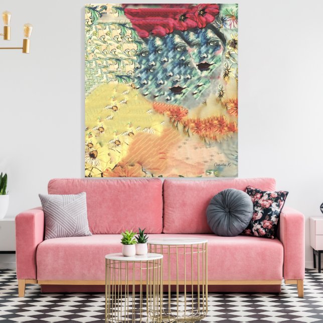Canvastavla Sarah Rubellite Canvas Print (Insitu(LivingRoom))