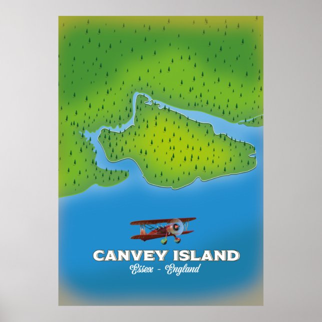 Canvey island,Essex Endland map Poster (Front)