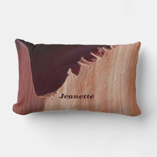 Canyon Abstract Personalised Name Southwest Brown  Lumbar Cushion
