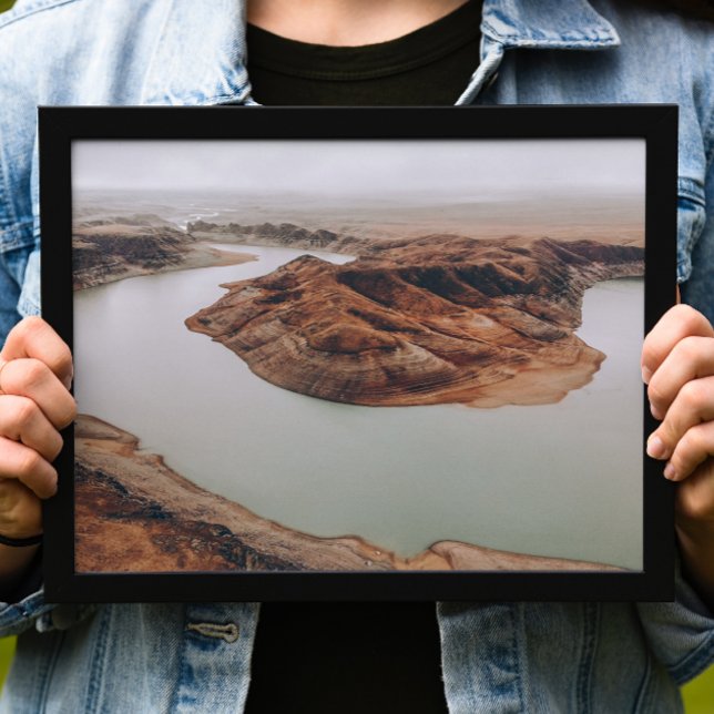 Canyon and river drone photography. Mountain cliff Poster (Creator Uploaded)