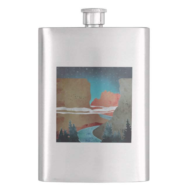 Canyon Birds Hip Flask (Front)