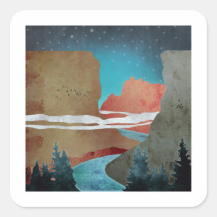 Canyon Birds Square Sticker