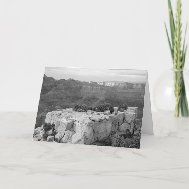 Canyon Black and White Photo Note Card (Front)