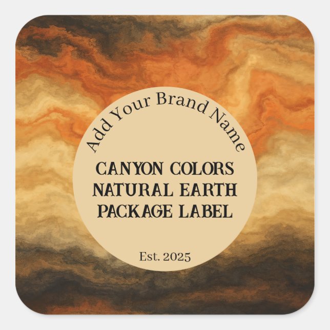 Canyon Colors Natural Earth Custom Square Sticker (Front)