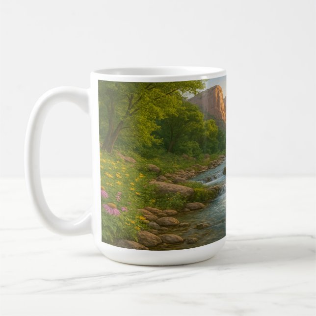 Canyon Creek at Sunrise Coffee Mug (Left)