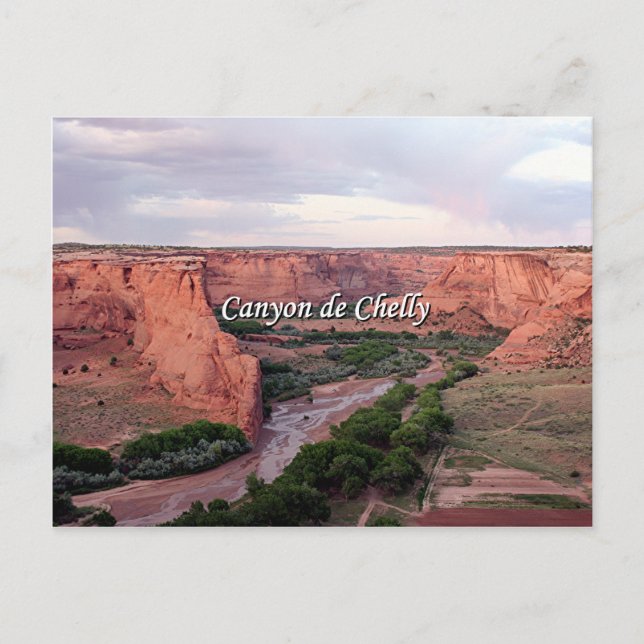 Canyon de Chelly, Arizona, at sunset Postcard (Front)