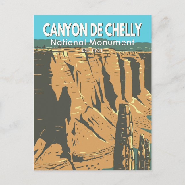 Canyon De Chelly National Monument Arizona Vintage Postcard (Front)