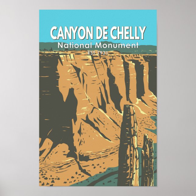 Canyon De Chelly National Monument Arizona Vintage Poster (Front)