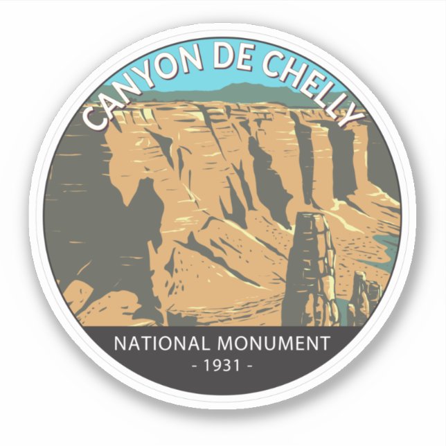 Canyon De Chelly National Monument Vintage Circle (Front)