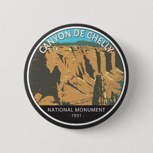 Canyon De Chelly National Monument Vintage Circle 6 Cm Round Badge