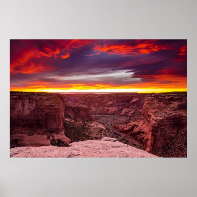 Canyon de Chelly, sunset, Arizona Poster (Front)