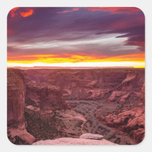 Canyon de Chelly, sunset, Arizona Square Sticker