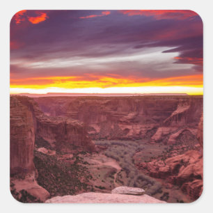 Canyon de Chelly, sunset, Arizona Square Sticker