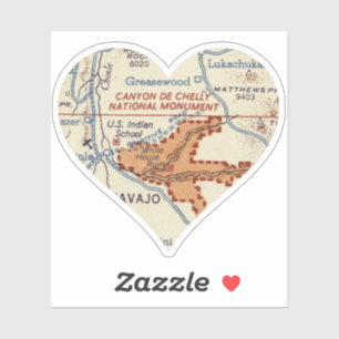 Canyon DE Chelly Vintage Map