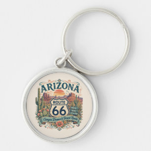 Canyon Dreams Route 66 Desert Boho Charm Key Ring