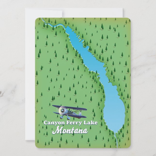 Canyon Ferry Lake Montana lake map (Front)