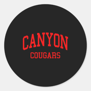 Canyon High School Hs New Braunfels Tx Retro  Classic Round Sticker