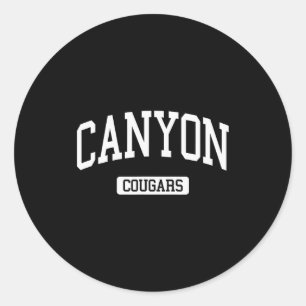 Canyon High School Hs New Braunfels Tx Varsity Srt Classic Round Sticker