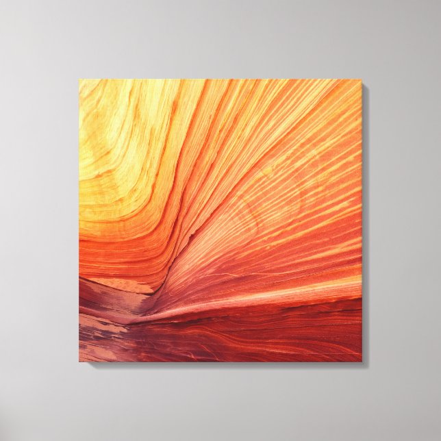 Canyon Kissed by the Sun Southwest Abstract Square Canvas Print (Front)