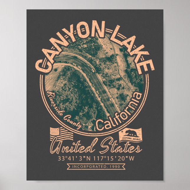 CANYON LAKE CALIFORNIA - CITY OF CANYON LAKE CA POSTER (Front)